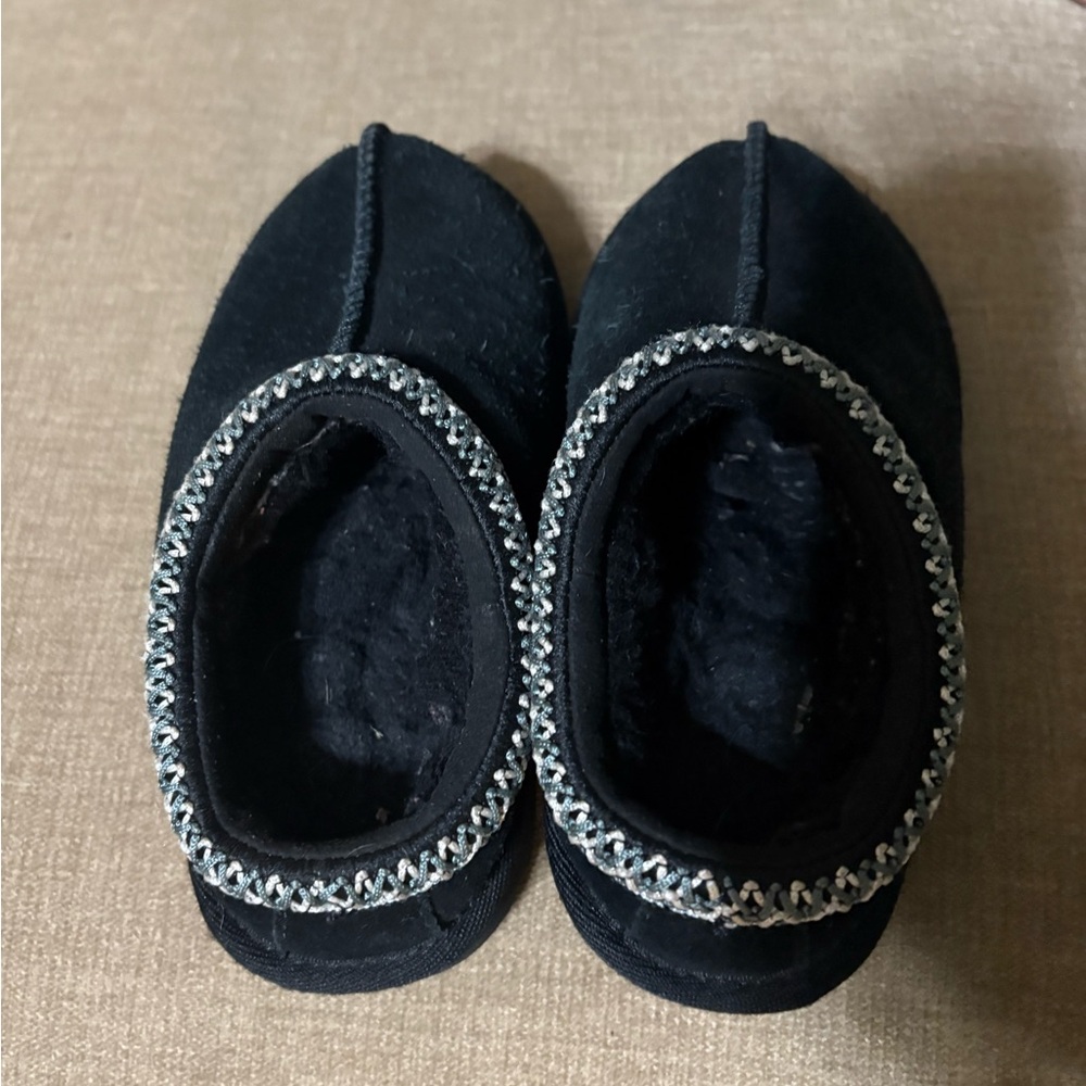 UGG Tasman II Black Toddler Slippers